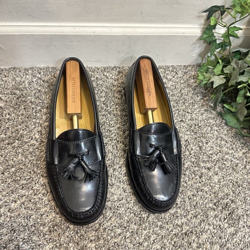 Cole Haan Mens Pinch Tassel Moc Toe Black Leather Loafer Slip On Size 10.5 D - Picture 10 of 10